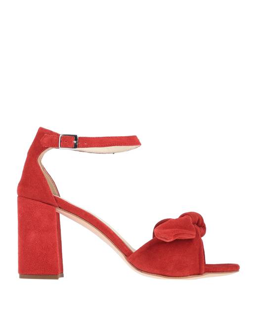 Red mid heel on sale sandals