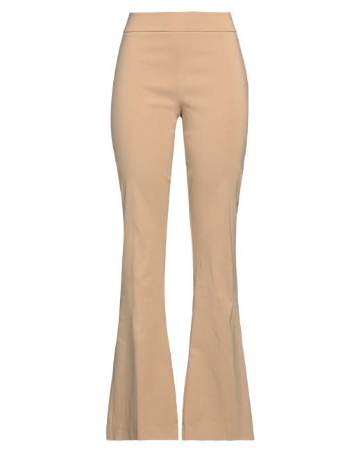 Camel Split Front Flared Trousers - Florie