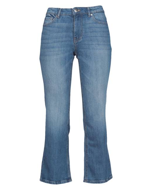 Only Chris low rise wide leg jeans in mid blue