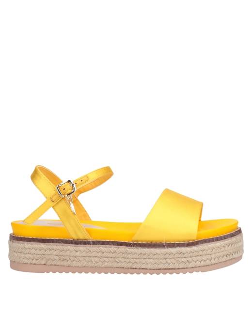 Yellow discount espadrille sandals