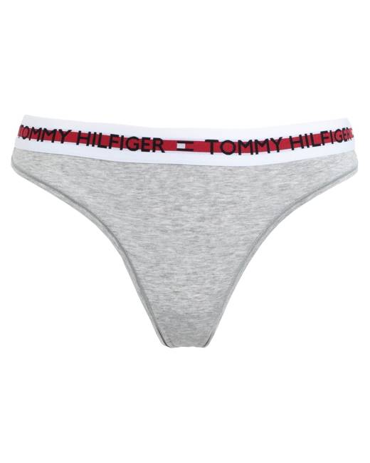 Tommy Jeans Lace nylon blend tanga thong in white - WHITE