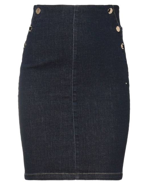 guess long denim skirt