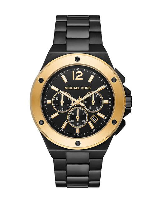 michael kors watches black and gold