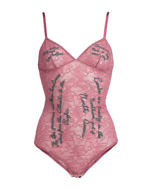 Pink Women's Underwear Bodysuits - Clothing