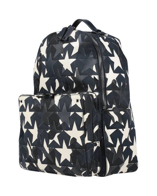 Valentino Garavani Men's Vltn Logo Backpack In Abyss Blue Bianco