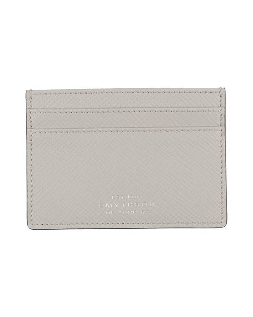 Smythson 6 Card Slot Money Clip Wallet in Panama Black