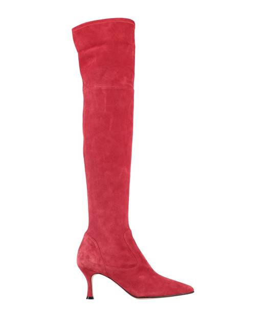 Red boots sales knee high