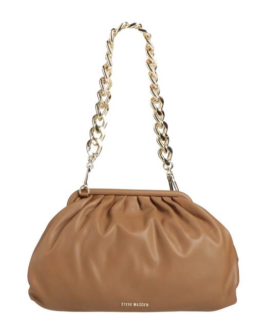 Steve Madden Bcameo-P patent tote bag in chocolate