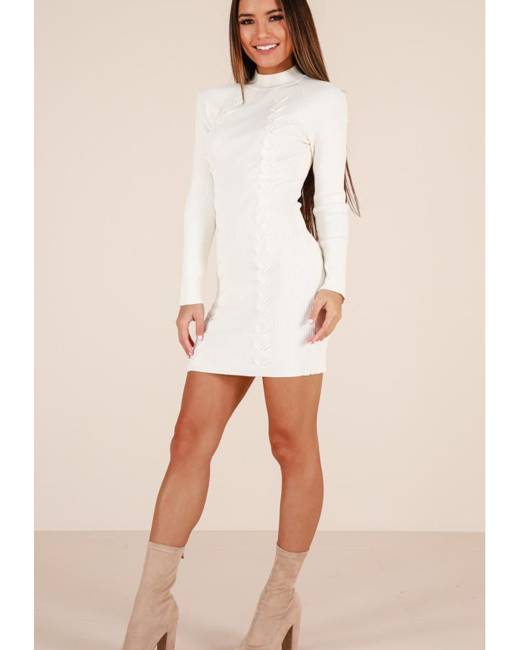 cream jumper dress
