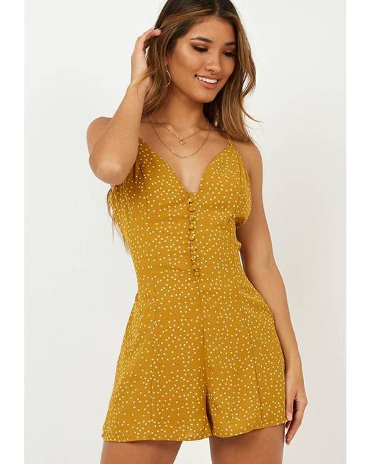 New Look Playsuit Size 8,12 & 18 Yellow Floral Ruffle Long Sleeve Playsuit EZ03