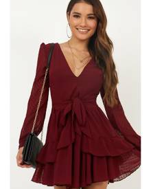 Showpo For a Rainy Day dress in wine - 6 (XS) Party Dresses