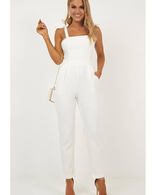 LPA Cotton Gaston Jumpsuit in White Womens Clothing Jumpsuits and rompers Full-length jumpsuits and rompers 
