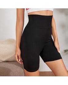 ROMWE Wideband Waist Biker Shorts