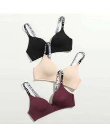 3pack Solid Adjustable Strap Bra Set