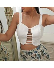 ROMWE Ladder Cut Out Cami Top