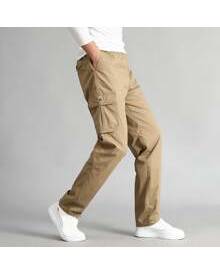 ROMWE Guys Solid Pocket Side Cargo Pants