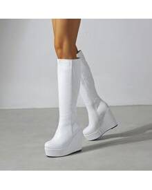 white booties wedges