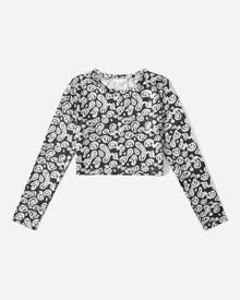 ROMWE All Over Print Crop Tee