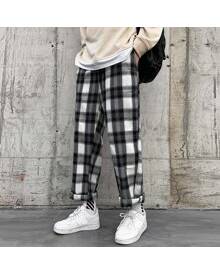 ROMWE Guys Plaid Pants