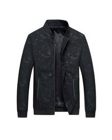 ROMWE Guys Geo Print Bomber Jacket