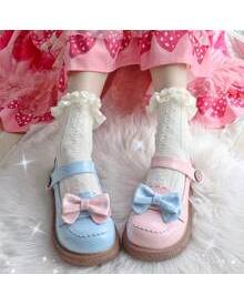 ROMWE Frill Trim Crew Socks