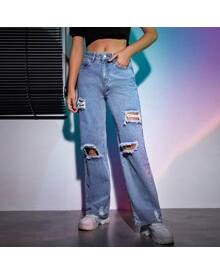 ROMWE Ripped Cropped Jeans