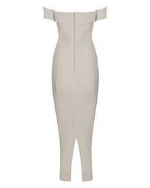 Women's Dressy Short Romper - Semi-sheer Chiffon / Off-Shoulder Style /  Apricot