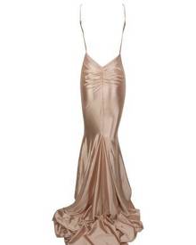 Honey Couture MILEE Gold Low Back Mermaid Evening Gown Dress Honey Couture MILEE Gold Low Back Mermaid Evening Gown Dress