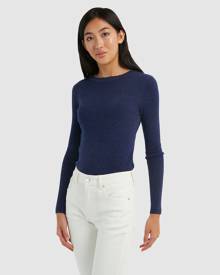 Forcast - Tania Crew Neck Knit - Jumpers & Cardigans (Navy) Tania Crew Neck Knit Forcast - Tania Crew Neck Knit - Jumpers & Cardigans (Navy) Tania Crew Neck Knit
