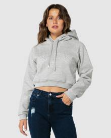 ONEBYONE - Established Cropped Hoodie - Hoodies (Grey) Established Cropped Hoodie