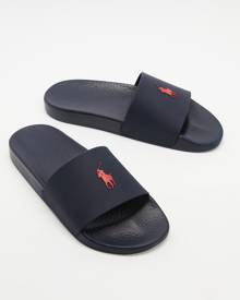 Polo Ralph Lauren - Slide Sandals   Unisex - Slides (Navy & Red) Slide Sandals - Unisex