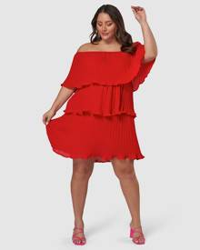 Pink Dusk - Oh My Ruffle Mini Dress - Wedding Dresses (red) Oh My Ruffle Mini Dress