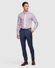 Oxford - Beckton Slim Fit Checked Shirt - Shirts & Polos (Red Print) Beckton Slim Fit Checked Shirt