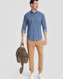 Oxford - Kenton Printed Cotton Shirt - Casual shirts (Blue Print) Kenton Printed Cotton Shirt