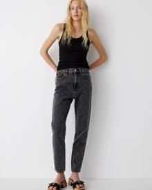 Pull&Bear - Mom Fit - Mom Jeans (Anthracite Grey) Mom Fit