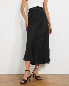 Atmos&Here - Bode Belted Midi Skirt - Skirts (Black) Bode Belted Midi Skirt