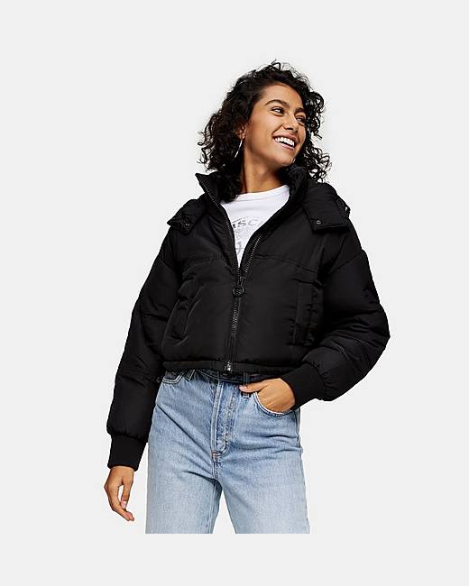 topshop black puffer