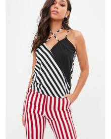 Missguided Stripe Cut Out Cami Top