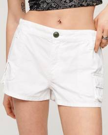 Superdry Women's Utility Cargo Shorts White / Optic - Size: 8