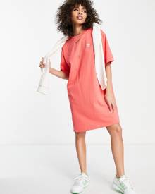 adidas Originals adicolor t-shirt dress with back print in red