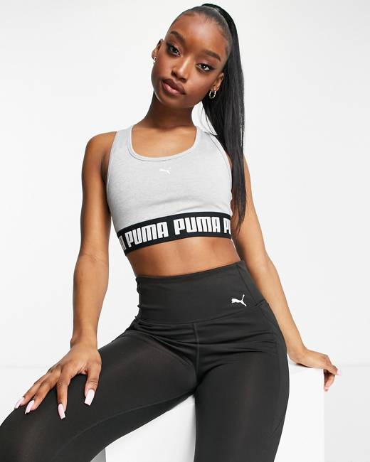 Puma Yoga Studio Foundation ruched low support sports bra in pink