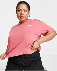 The North Face Simple Plus Dome cropped T-shirt in pink