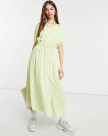 Y.A.S. polka dot midi tea dress in green