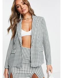 Vero Moda blazer in green gingham