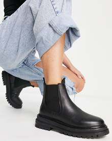 ASOS DESIGN Appreciate leather chelsea boots in black