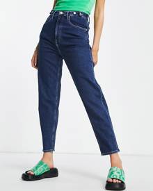 Tommy Jeans tapered mom jeans in blue-Black