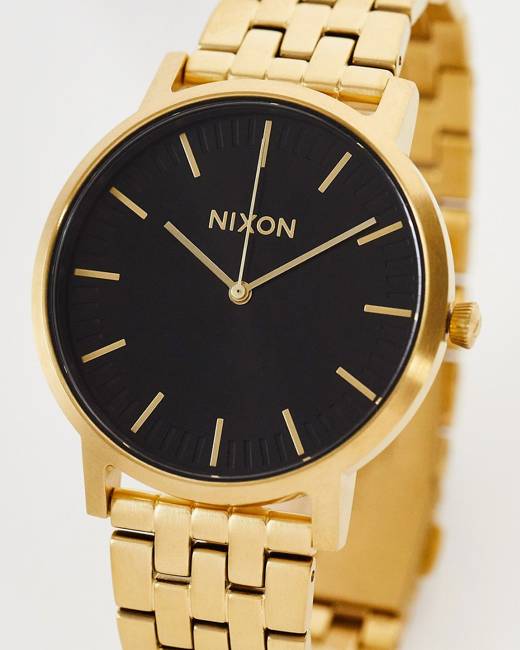 Nixon Porter Leather Watch - All Black