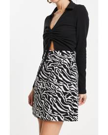Forever Unique high waisted skirt in zebra-Multi