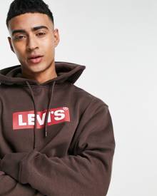 Levi's hoodie with boxtab logo in brown