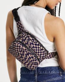 Baggu bumbag in indigo checker print-Blue